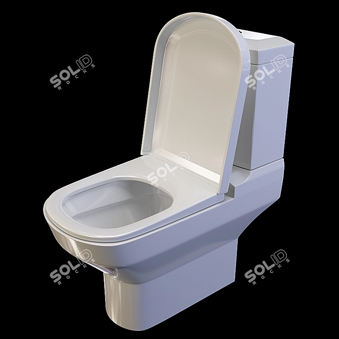 Villeroy&Boch Sentique Toilet: Compact and Stylish 3D model image 3
