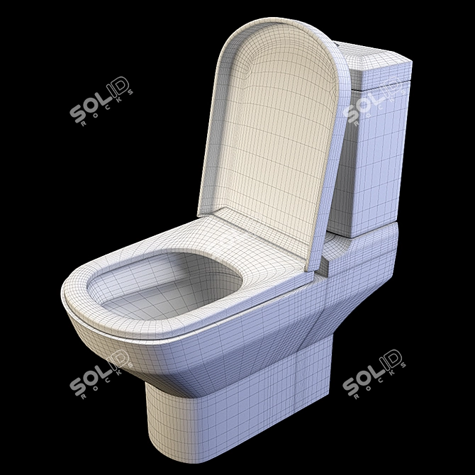 Villeroy&Boch Sentique Toilet: Compact and Stylish 3D model image 5