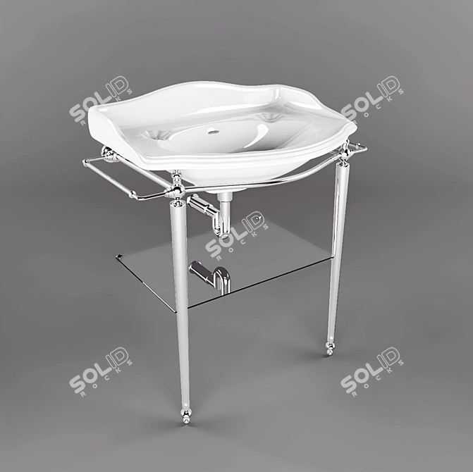 Elegant Boston C Console Sink 3D model image 1