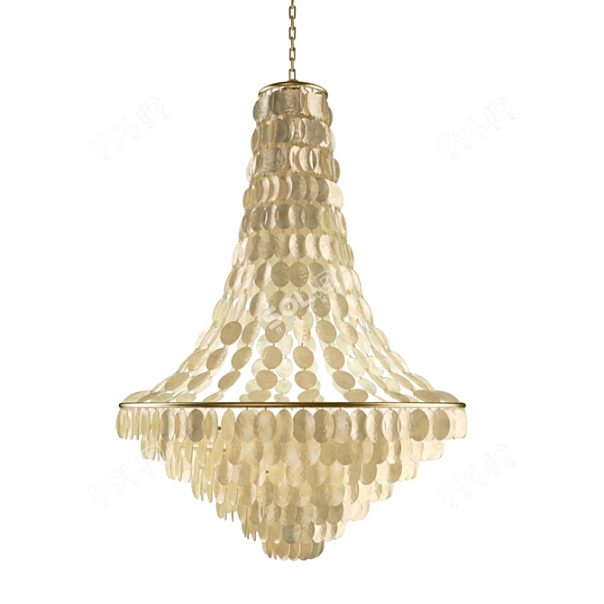 Elegant Bronze Chandelier: Arteriors Southhampton 3D model image 1