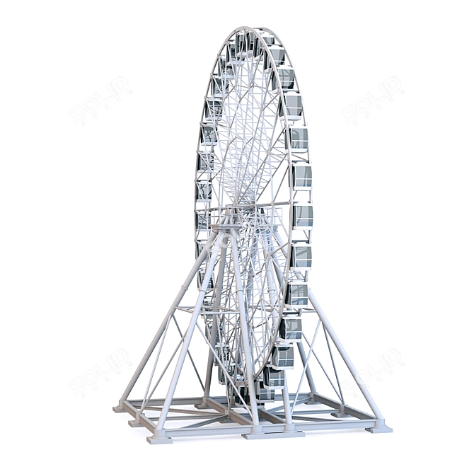 42m Ferris Wheel: Ultimate Thrill Ride! 3D model image 1