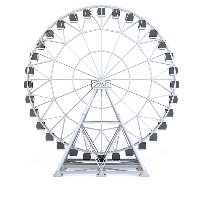 42m Ferris Wheel: Ultimate Thrill Ride! 3D model image 2