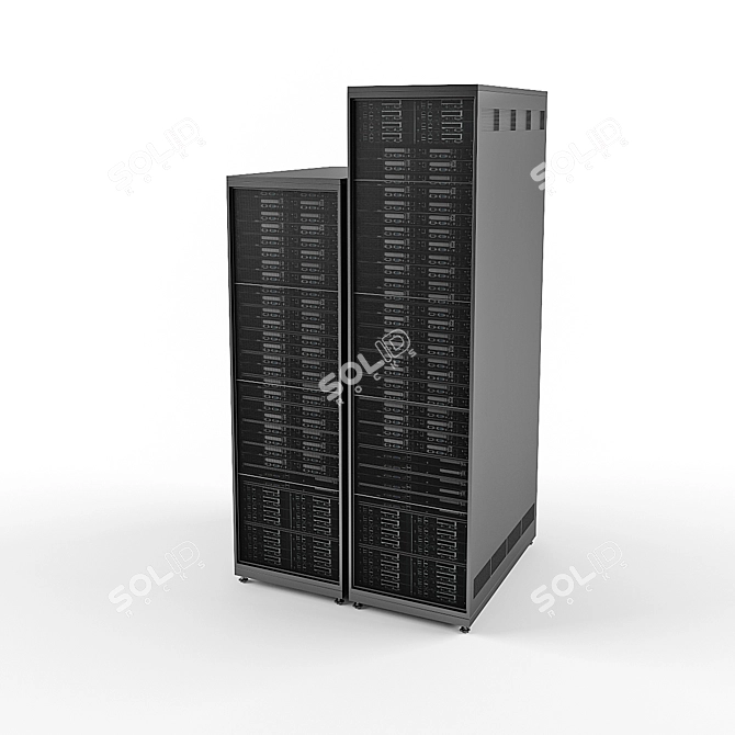 TechRack: Server Rack for Efficient Data Management 3D model image 2