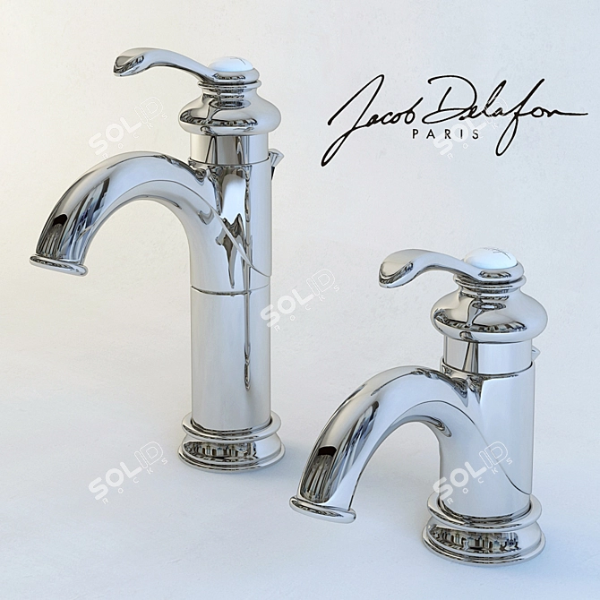 Elegant Fairfax Retro Basin Mixer 3D model image 1