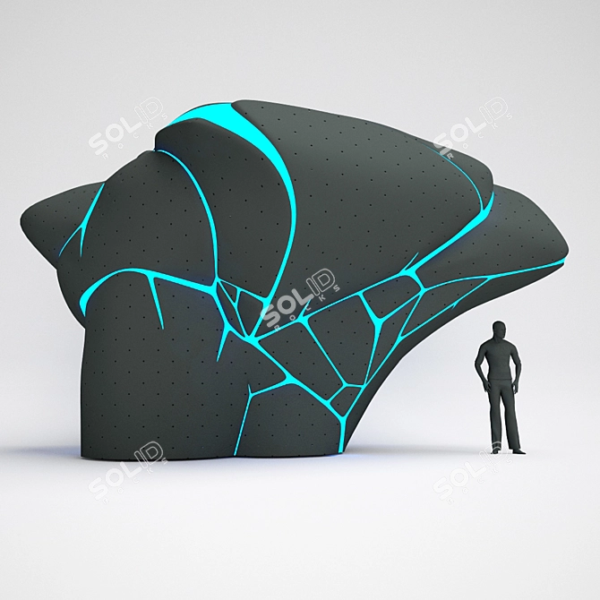 Galactic Boulder: Innovative Climbing Design 3D model image 3