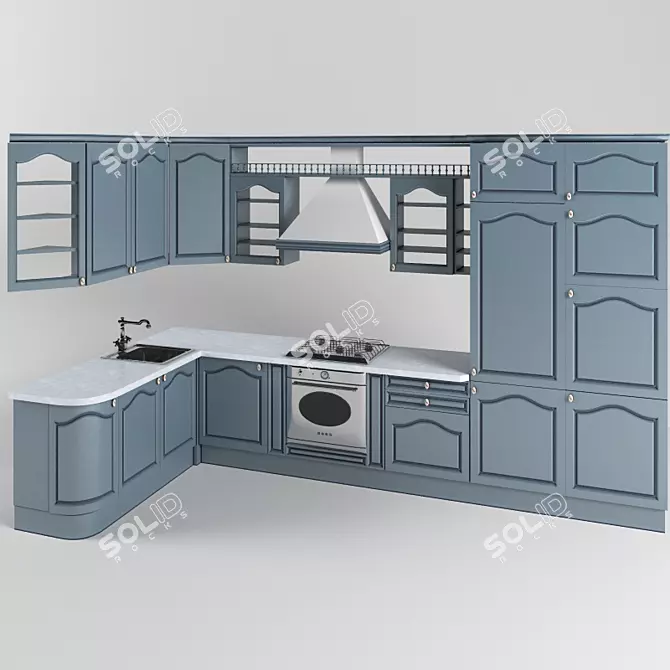 Max 2013 Vray Kitchen 3D model image 1