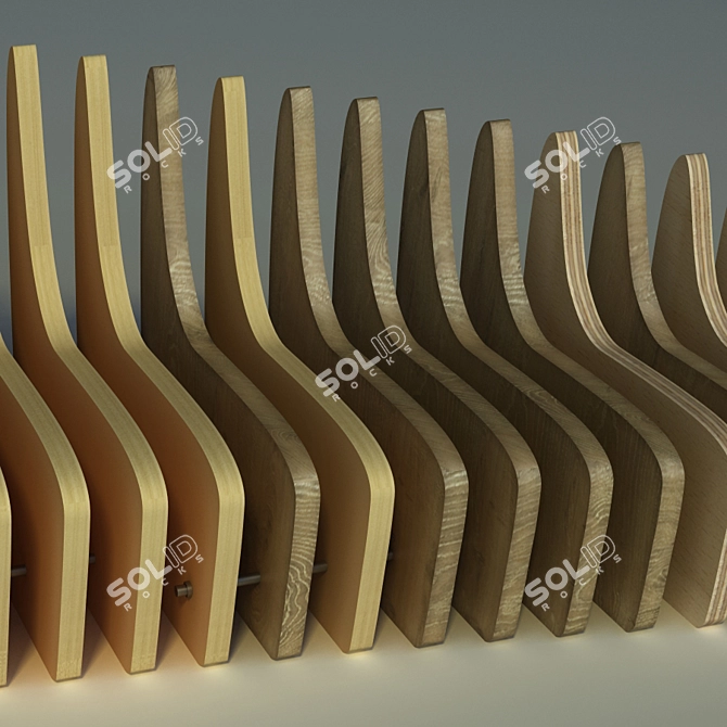 Parametric Centennial Bench 3D model image 2