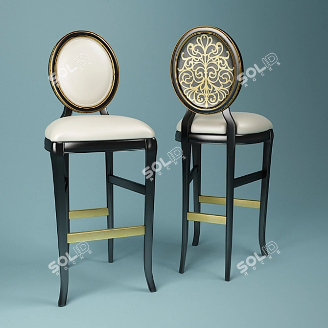 Elegant Ventura Bar Chair 3D model image 1