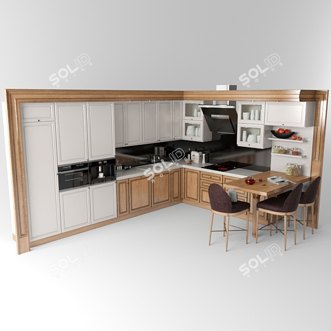 Designer Kitchen 3D model image 1