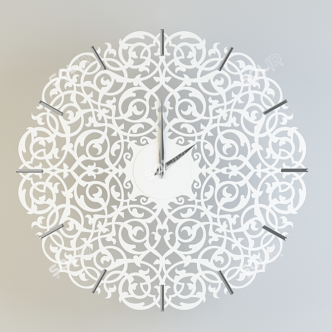 Elegant Home Wall Clock 3D model image 1