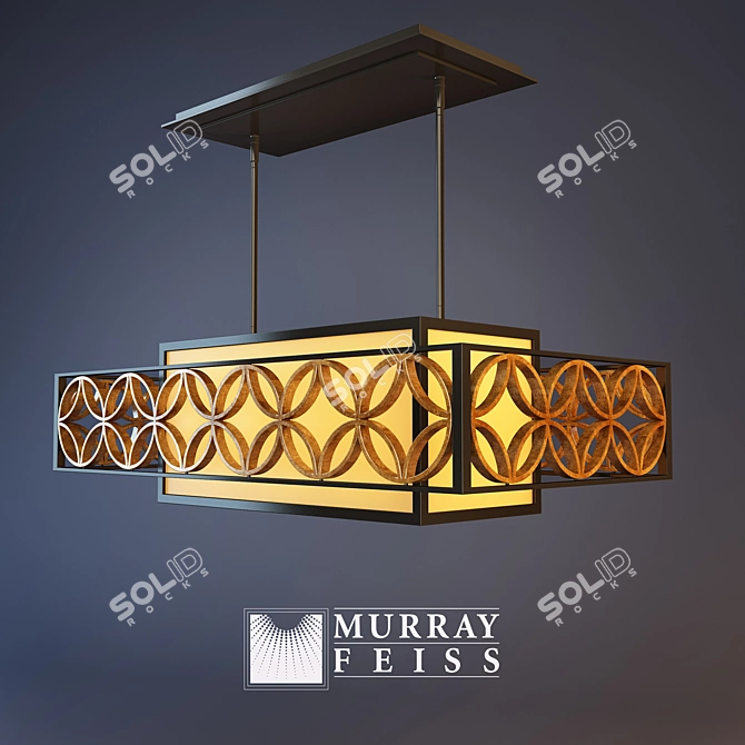 Transitional Remy Island Light 3D model image 1