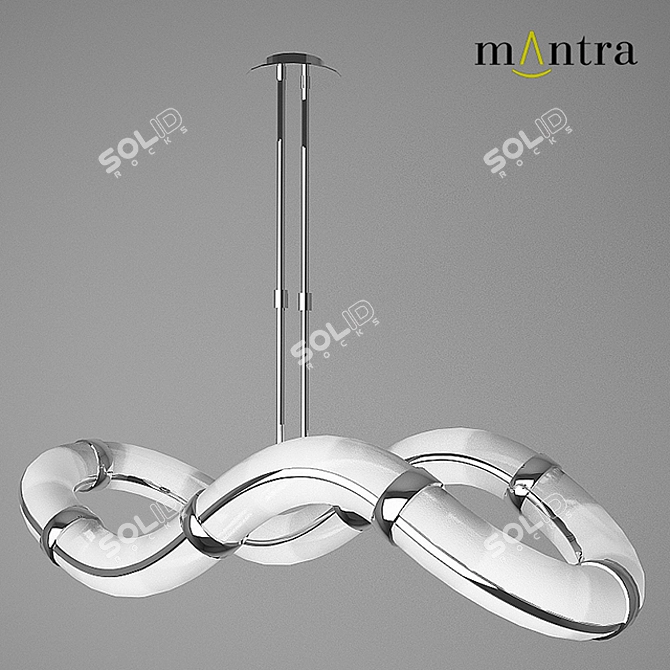 Elegant Guss Chandelier - Mantra 3D model image 1