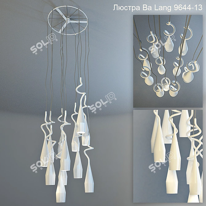 Ba Lang 9644-13: Sleek Chinese Chandelier 3D model image 1