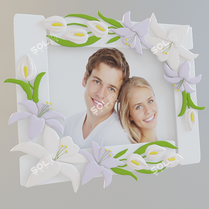 Elegant Glass Fusion Frame 3D model image 1