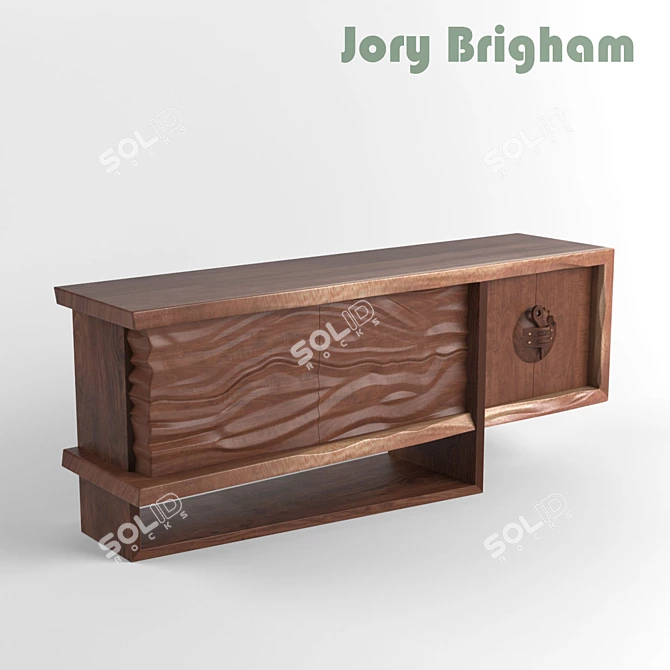 Big Sur Oak Sideboard - 223cm x 91cm x 55cm 3D model image 1