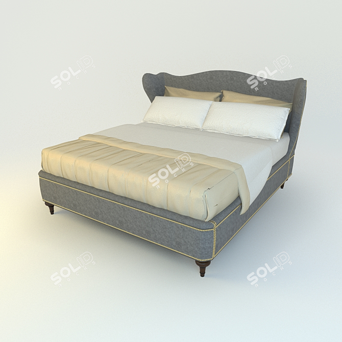 High-Quality Hickory White Furniture 3D model image 1