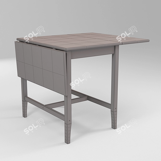 Classic LEKSVIK Drop-leaf Table 3D model image 2
