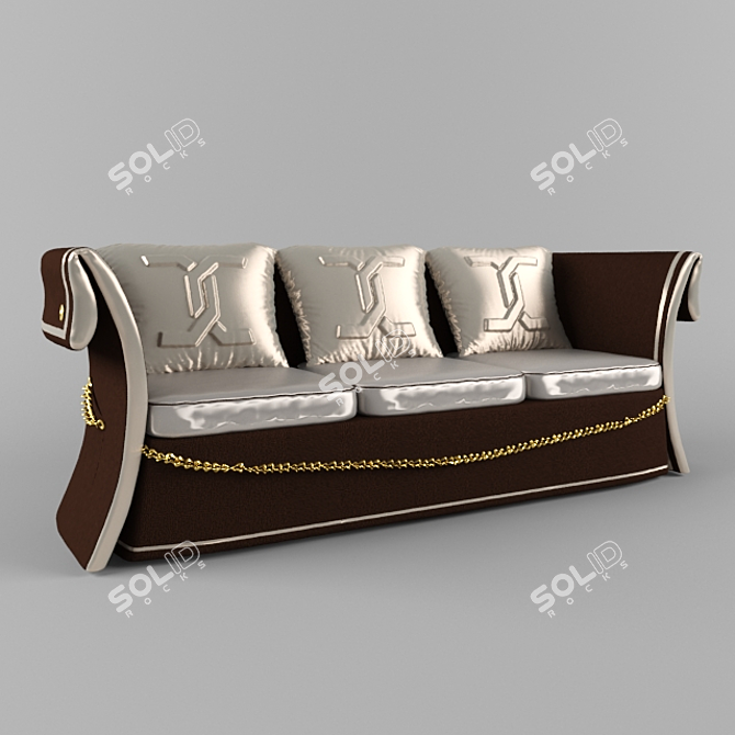 Elegant COLOMBOSTILE Sofa DV3A 3D model image 1