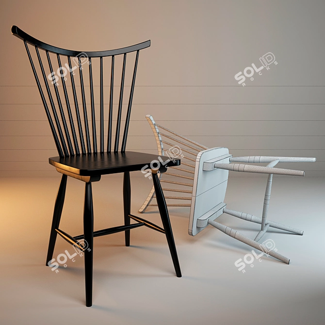 ComfortMax Chair: Stylish & Compact 3D model image 1