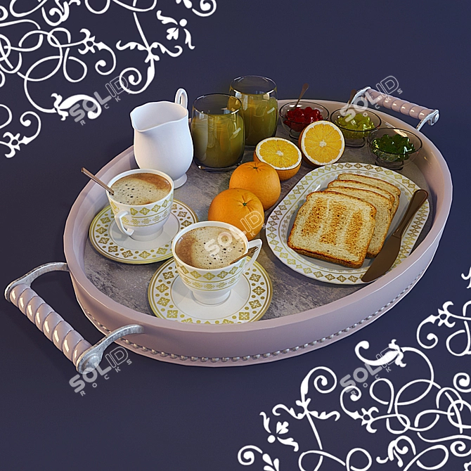 Romantic Morning Delights 3D model image 1