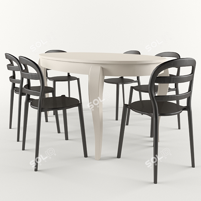 Italian Furniture Set 3D model image 1