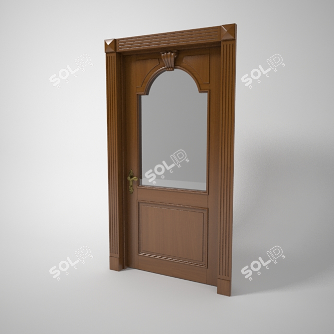 Elegant Interior Door 3D model image 1