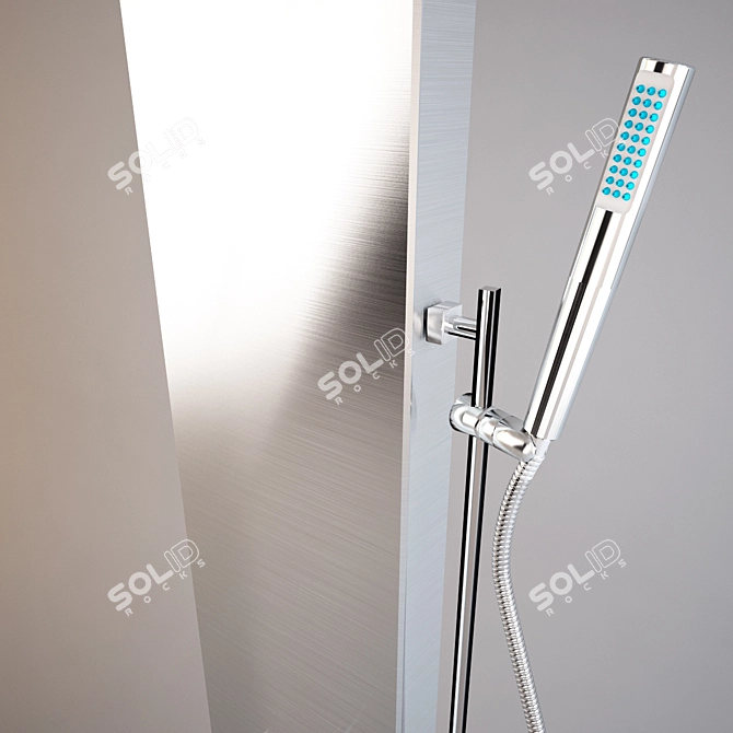 Sleek Shower Panel 3D model image 2