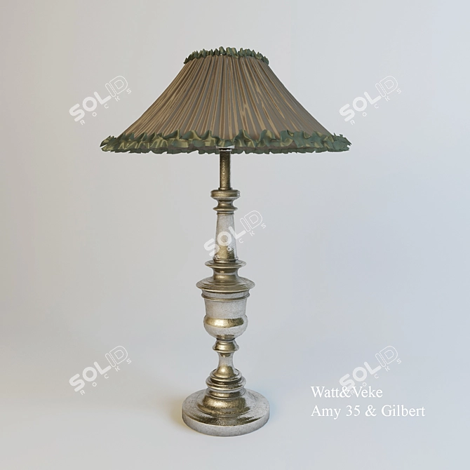 Autumn Collection: Amy 35 & Gilbert Lamp Set 3D model image 1