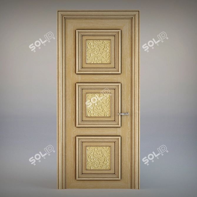 Elegant Classic Door 3D model image 1