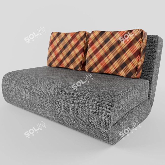 Modern Foldable Sofa 3D model image 1