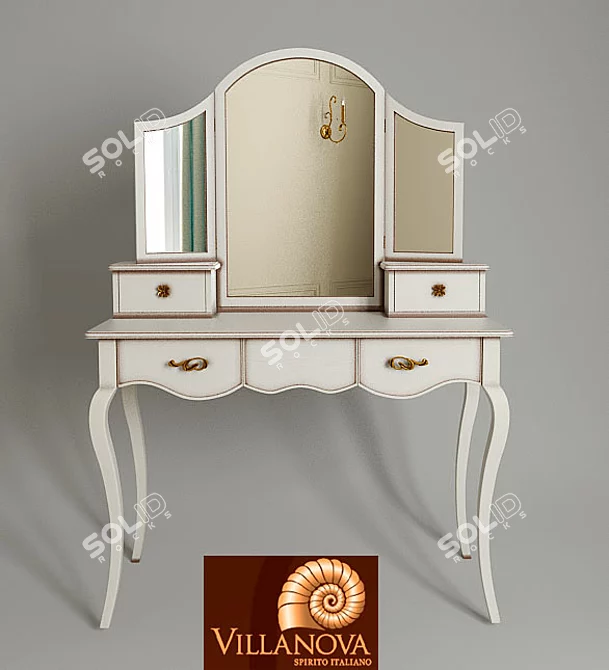 Classic Elegance: Capri Dressing Table 3D model image 1