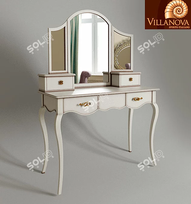 Classic Elegance: Capri Dressing Table 3D model image 2