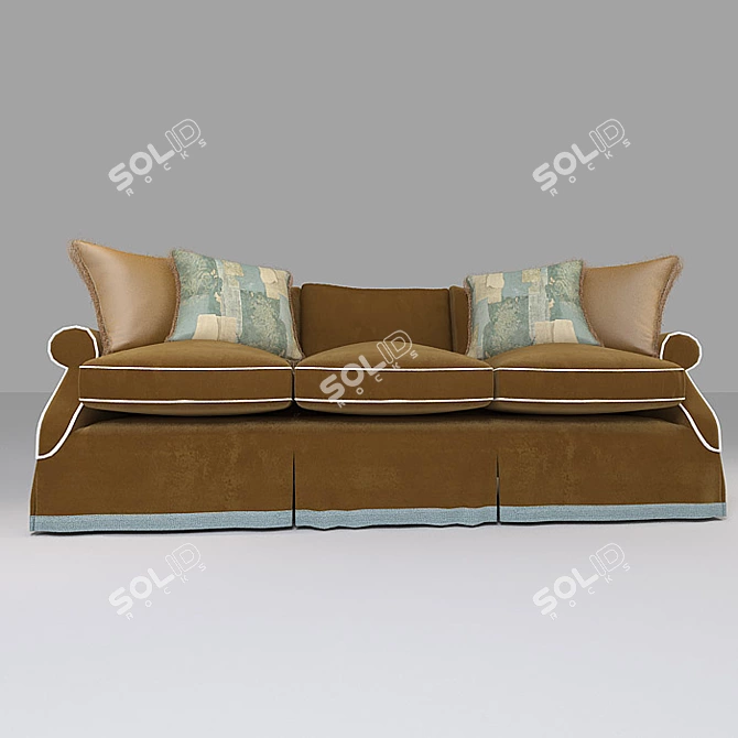 Classic American Sofa 3D model image 1