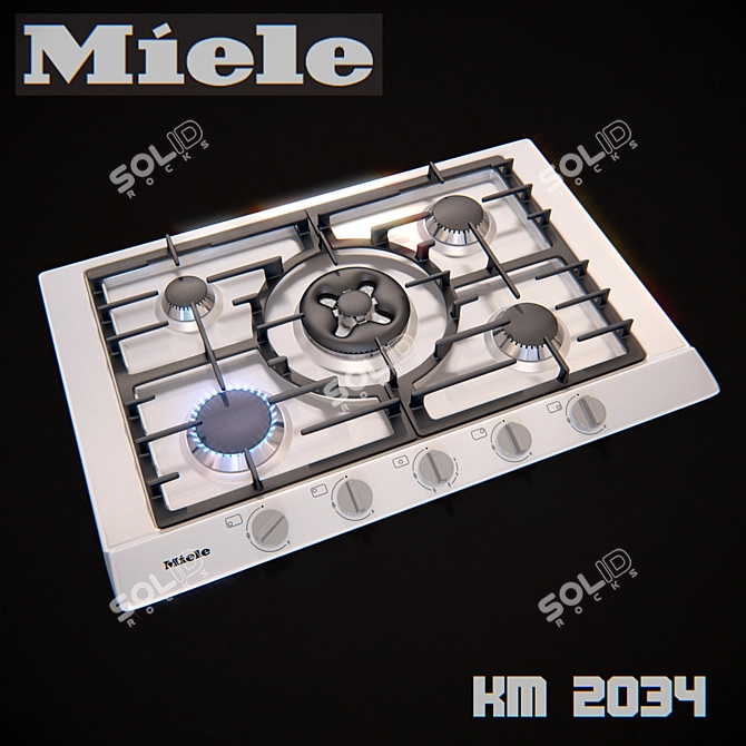 Premium Miele KM 2034 Cooktop 3D model image 1