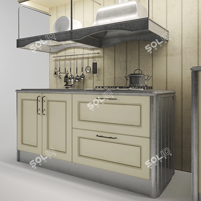 Modern Italian Kitchen "Ambra" by Gatto 3D model image 2