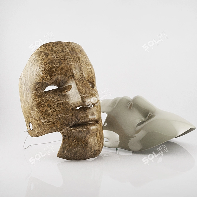 Vintage-inspired Masquerade Mask 3D model image 1