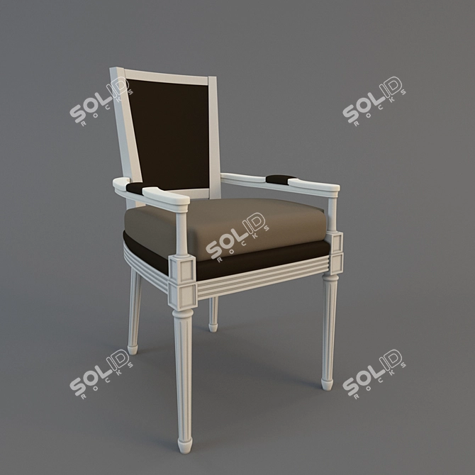 Breteuil Chair with Handles 3D model image 1