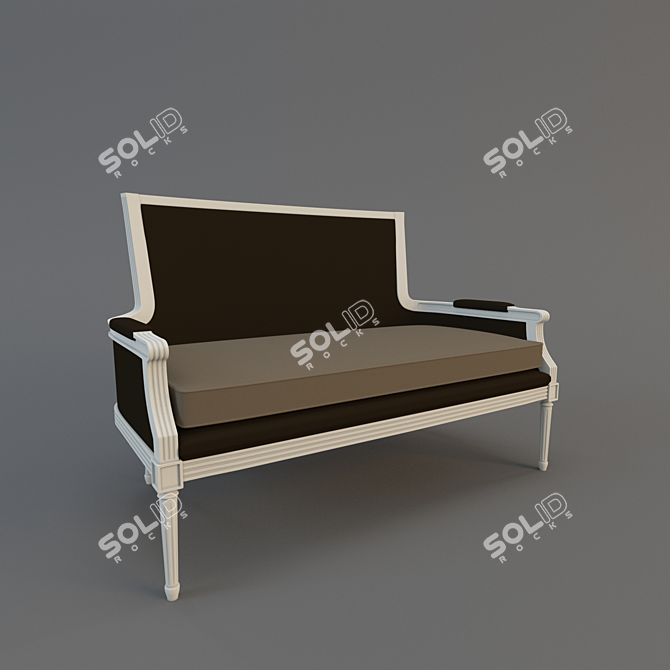 Elegant Lavoisier Sofa: Timeless Comfort 3D model image 1