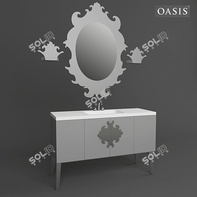 Oasis Hermitage - 1400mm Length, 500mm Width, 2500mm Height 3D model image 1