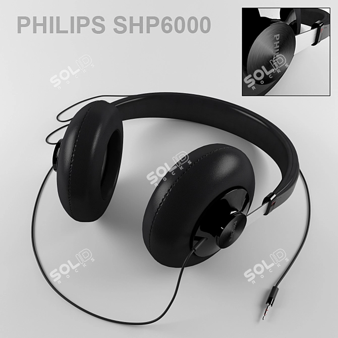 Powerful Sound with Philips SHP6000 3D model image 1