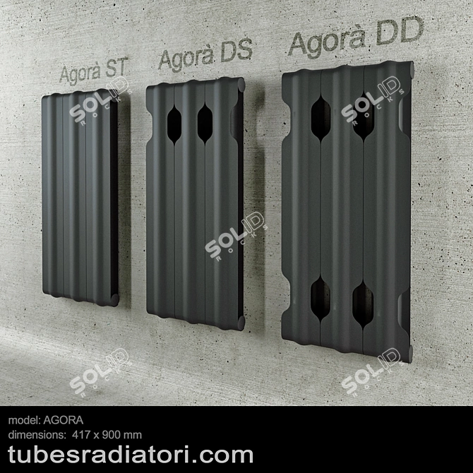 Sleek Modern Radiators by Tubesradiatori 3D model image 1