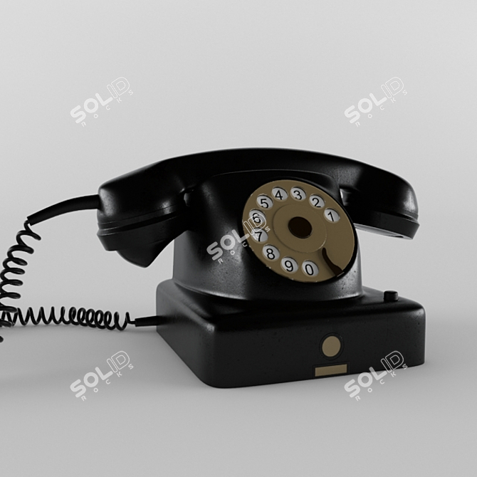 Vintage Classic Mobile Phone 3D model image 1