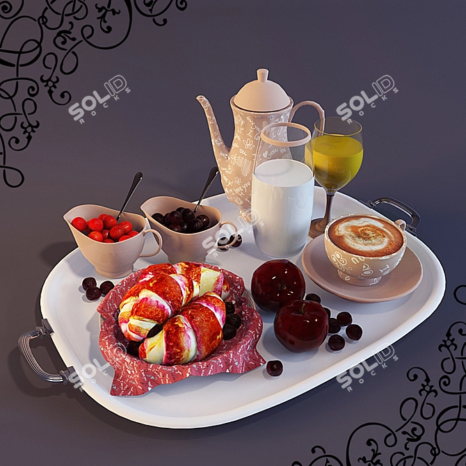 Rise and Dine: Breakfast Bliss 3D model image 1