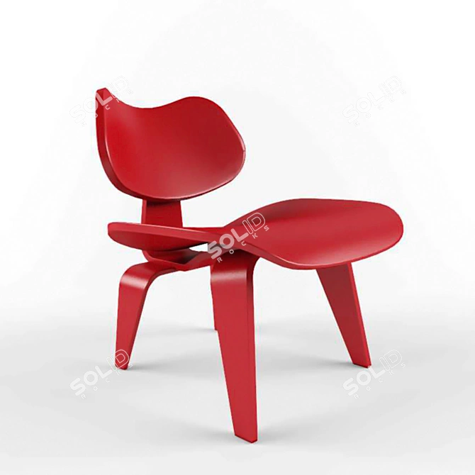 Stylish MGM Plastic Chair 3D model image 1