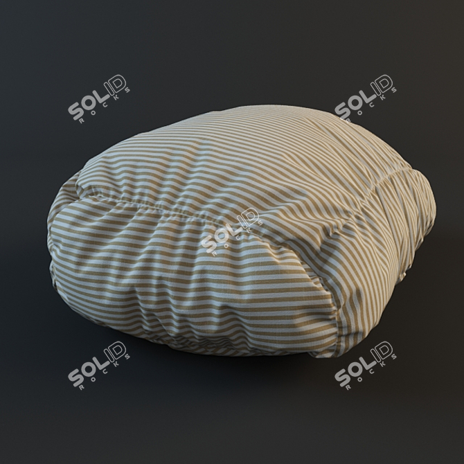 Stylish Sandbag Pouff 3D model image 1