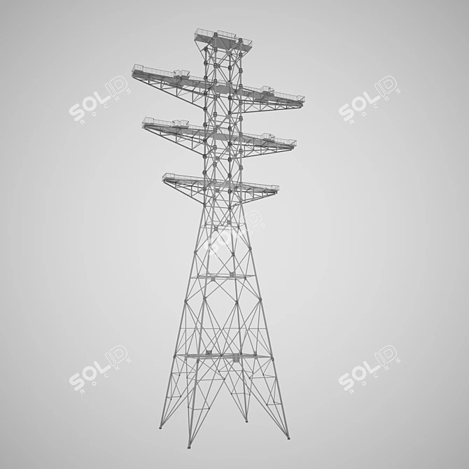 Energetic Power Lines 3D model image 1