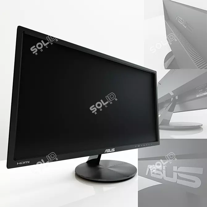 ASUS VN248H: Sleek and Stunning 3D model image 1