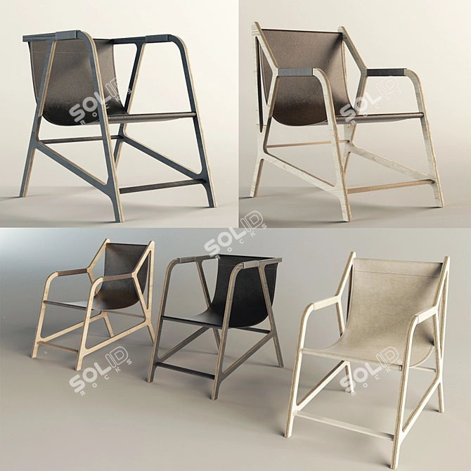 Sova Woodtruss Chairs 3D model image 1
