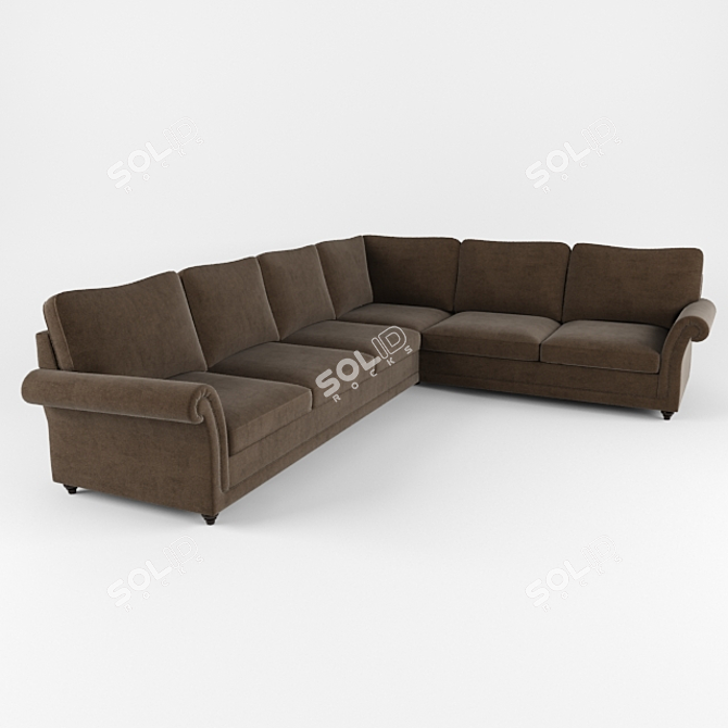 Elegant Verona Sofa 3D model image 1