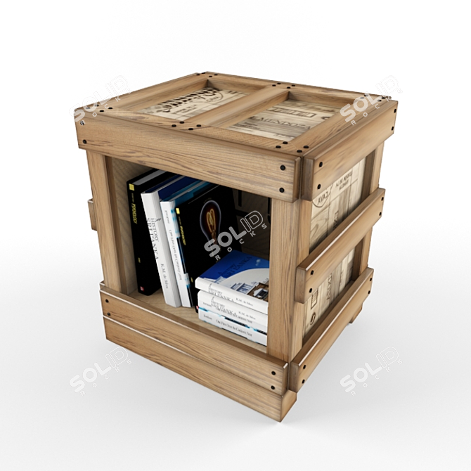 Literary Chest: Box of Books 3D model image 1